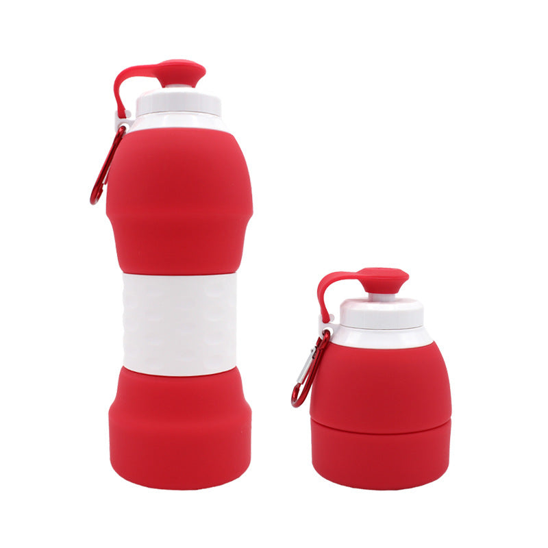 Collapsible Silicone Water Bottle 580ml BPA-Free Foldable Travel Leakproof