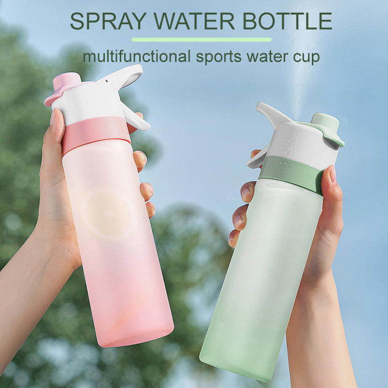 Pink spray water bottles for girls - perfect for gym, yoga and outdoor activities