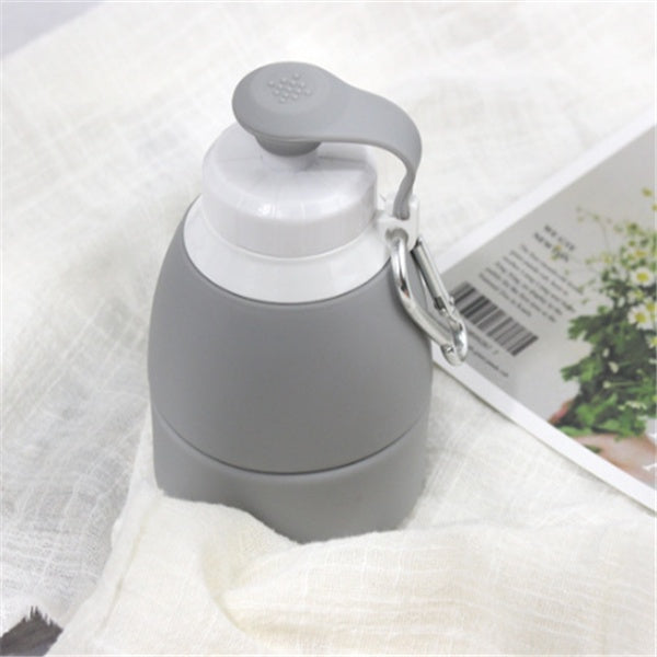 Collapsible Silicone Water Bottle 580ml BPA-Free Foldable Travel Leakproof