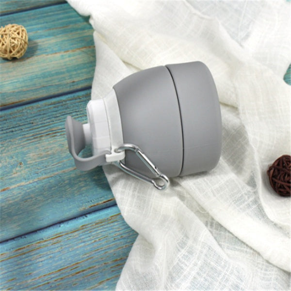 Collapsible Silicone Water Bottle 580ml BPA-Free Foldable Travel Leakproof