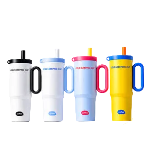26oz Insulated Stainless Steel Tumbler with Handle & Straw