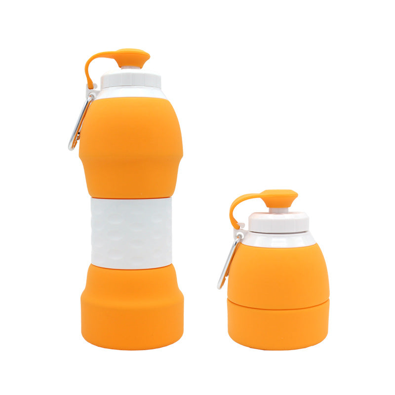 Collapsible Silicone Water Bottle 580ml BPA-Free Foldable Travel Leakproof